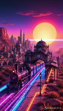 Different futuristic art styles generated with Kling AI